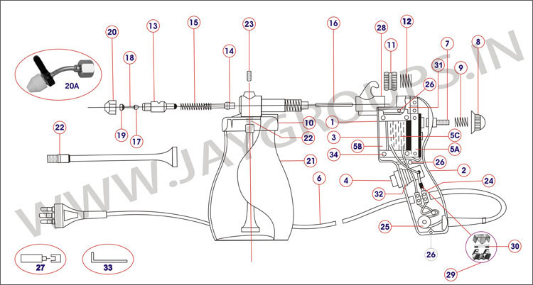 Spray gun CM11 drawing